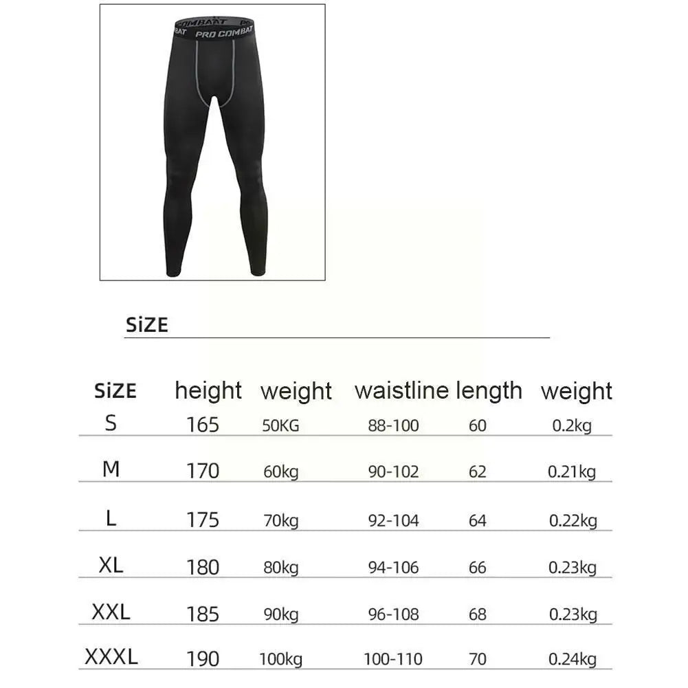 Men Compression Tight Leggings Running Sports Male