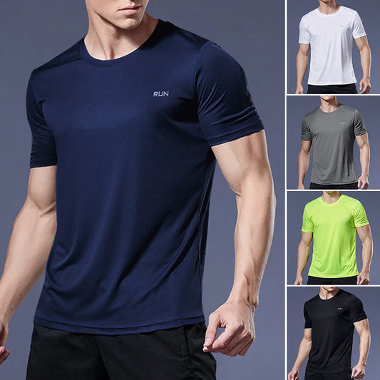 Men Short Sleeve Sport t Shirt Quick Dry