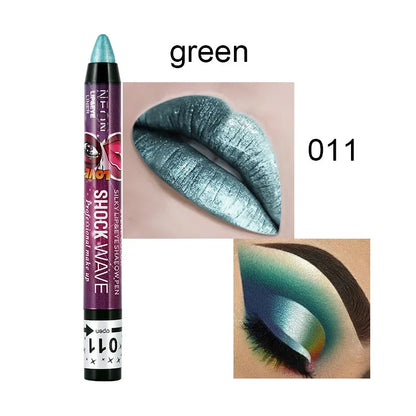 2 In 1  Eyeshadow Lipstick Stick Pencil Waterproof