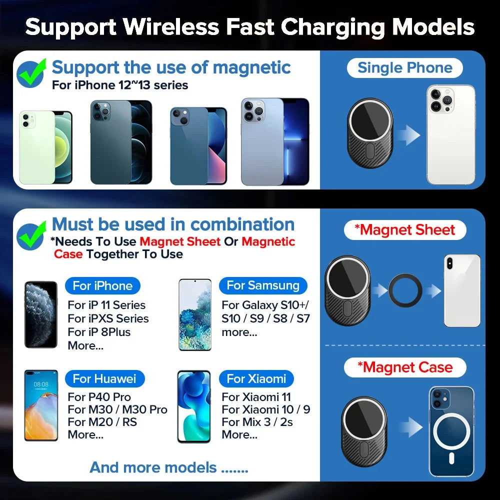 100W Fast Car Wireless Chargers Magnetic