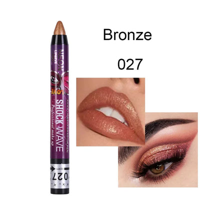 2 In 1  Eyeshadow Lipstick Stick Pencil Waterproof