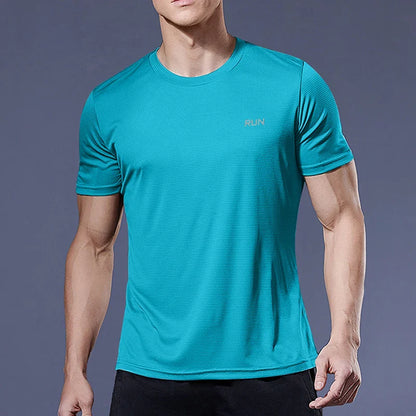 Men Short Sleeve Sport t Shirt Quick Dry