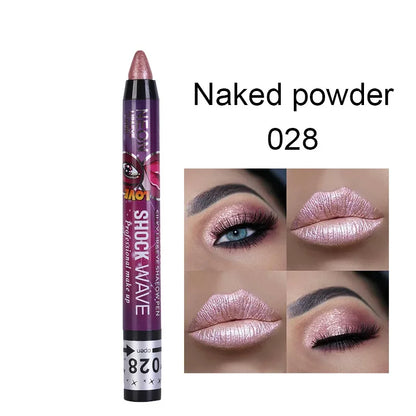 2 In 1  Eyeshadow Lipstick Stick Pencil Waterproof