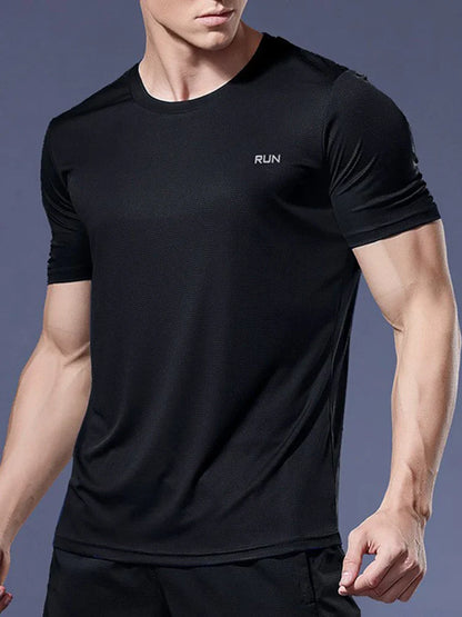 Men Short Sleeve Sport t Shirt Quick Dry